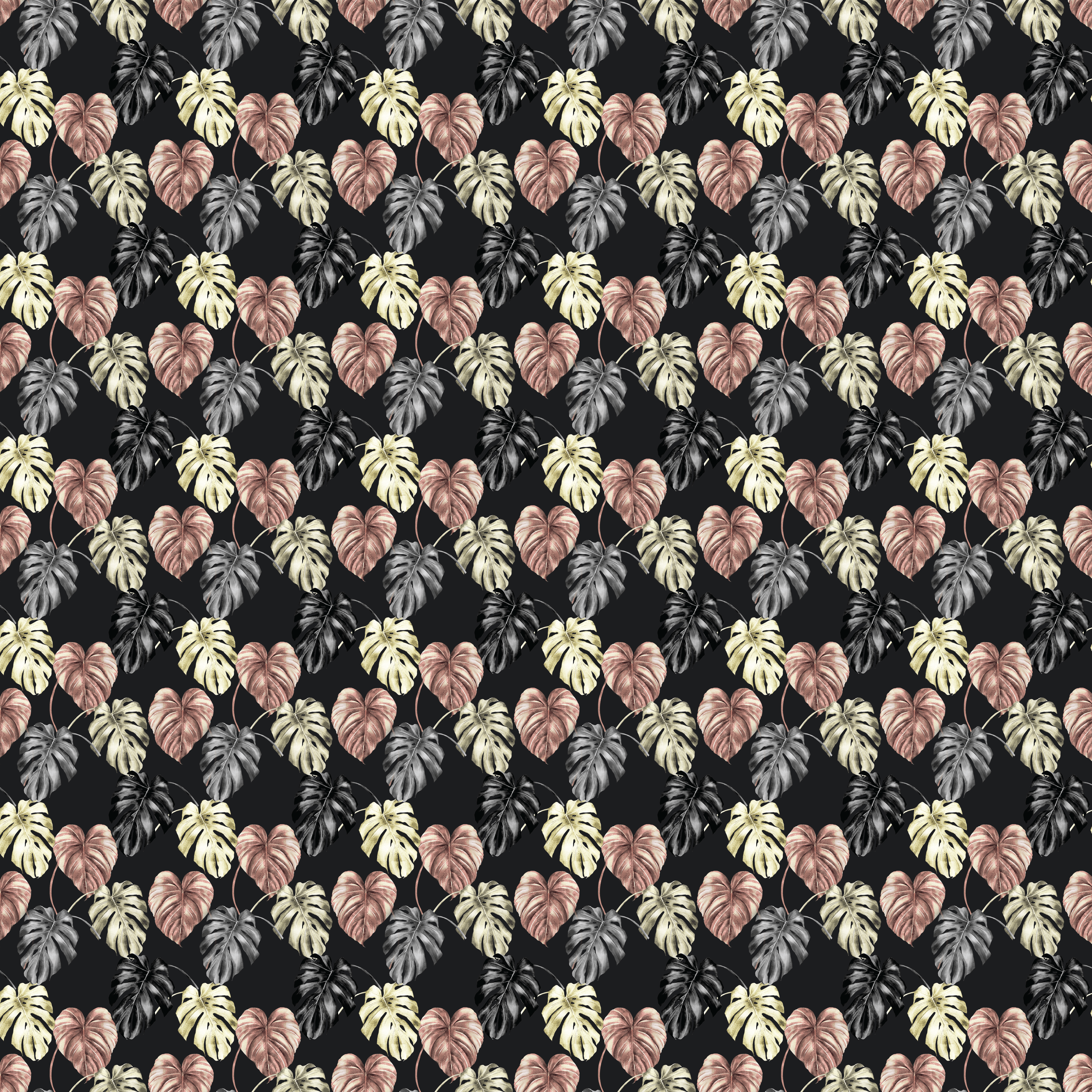 Midnight Monstera Pattern Acrylic Sheets - CMB Pattern Acrylic